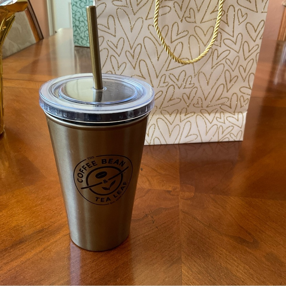 Coffee Bean & Tea Leaf Bronze Color, cold tumbler, 16 oz, RARE, HTF - Picture 13 of 13